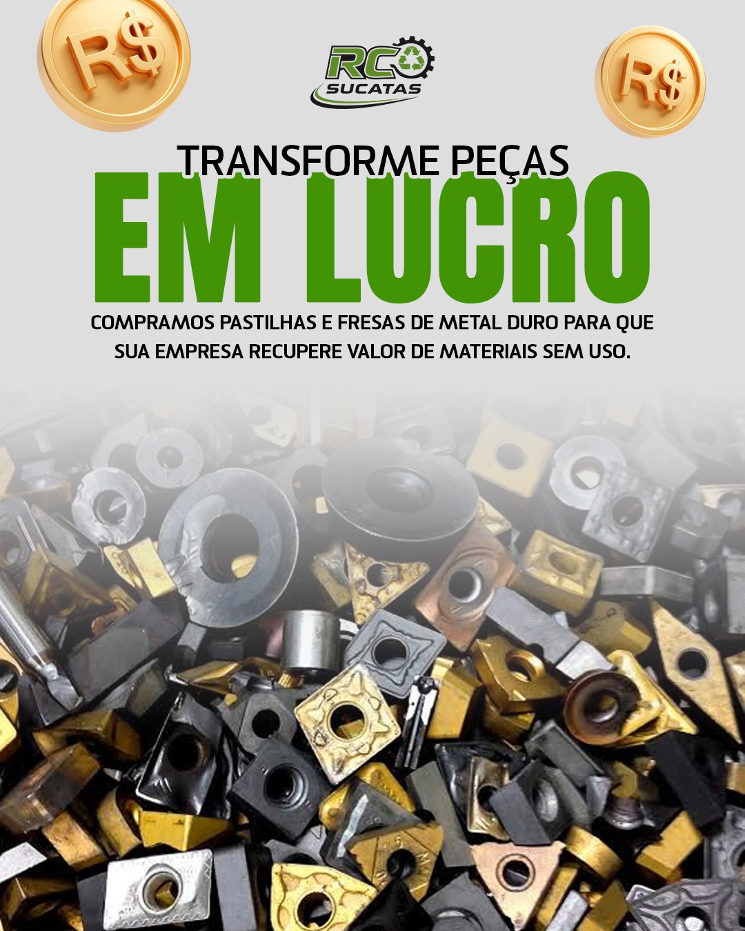 Transforme peças em lucro